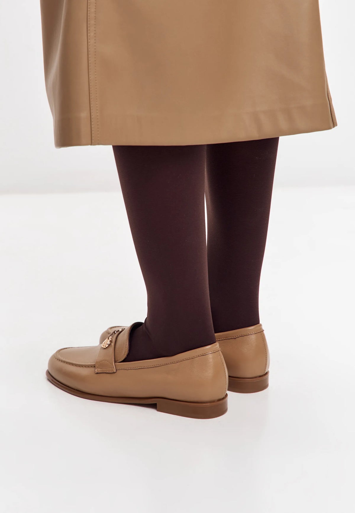 Leather Loafers Isabel - Beige