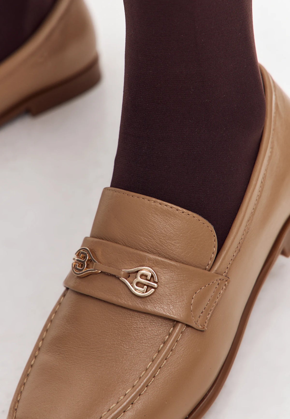 Leather Loafers Isabel - Beige