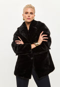 Chic Faux Fur Coat Niuvis - Black