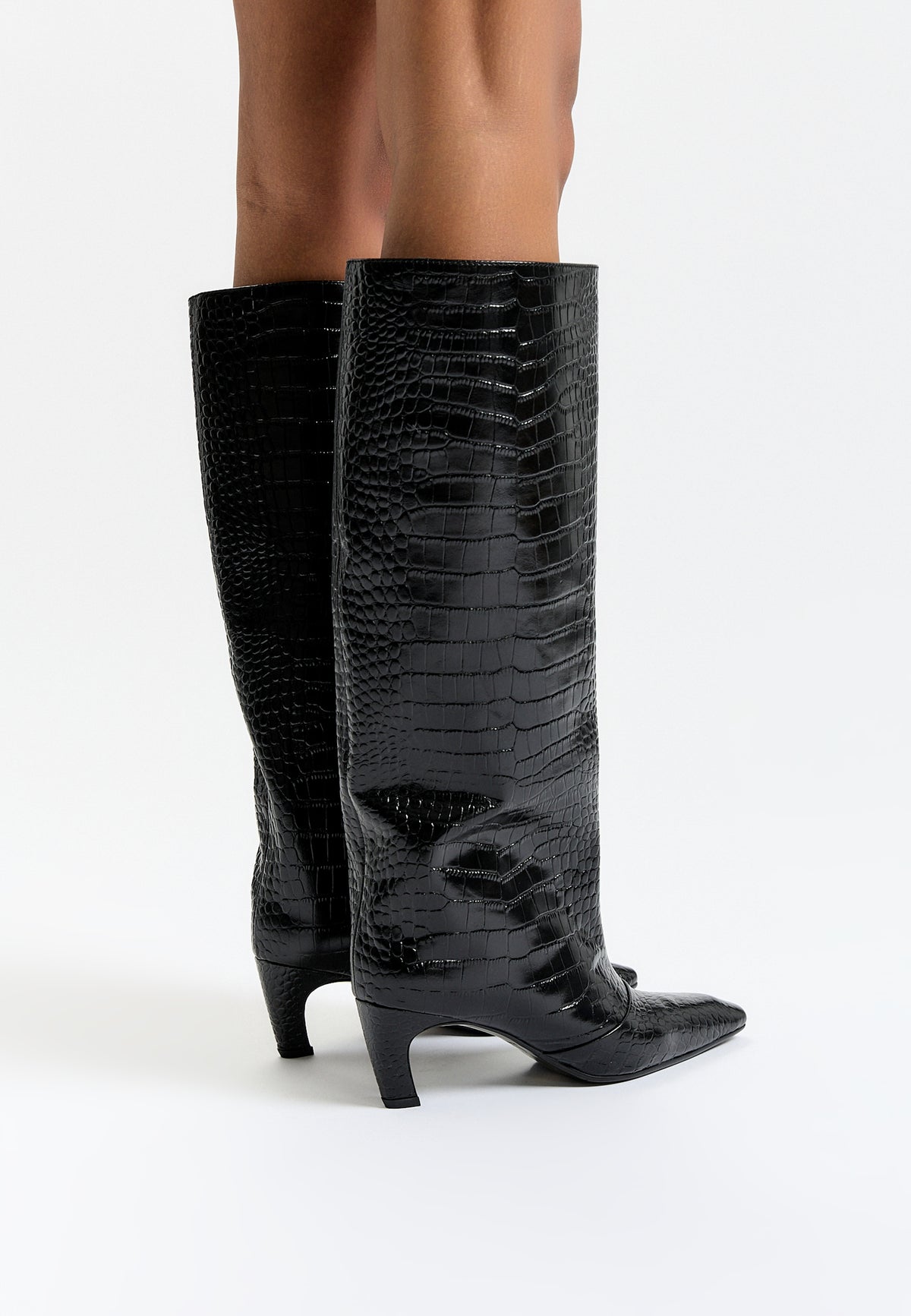 Croc Queen Knee Boots