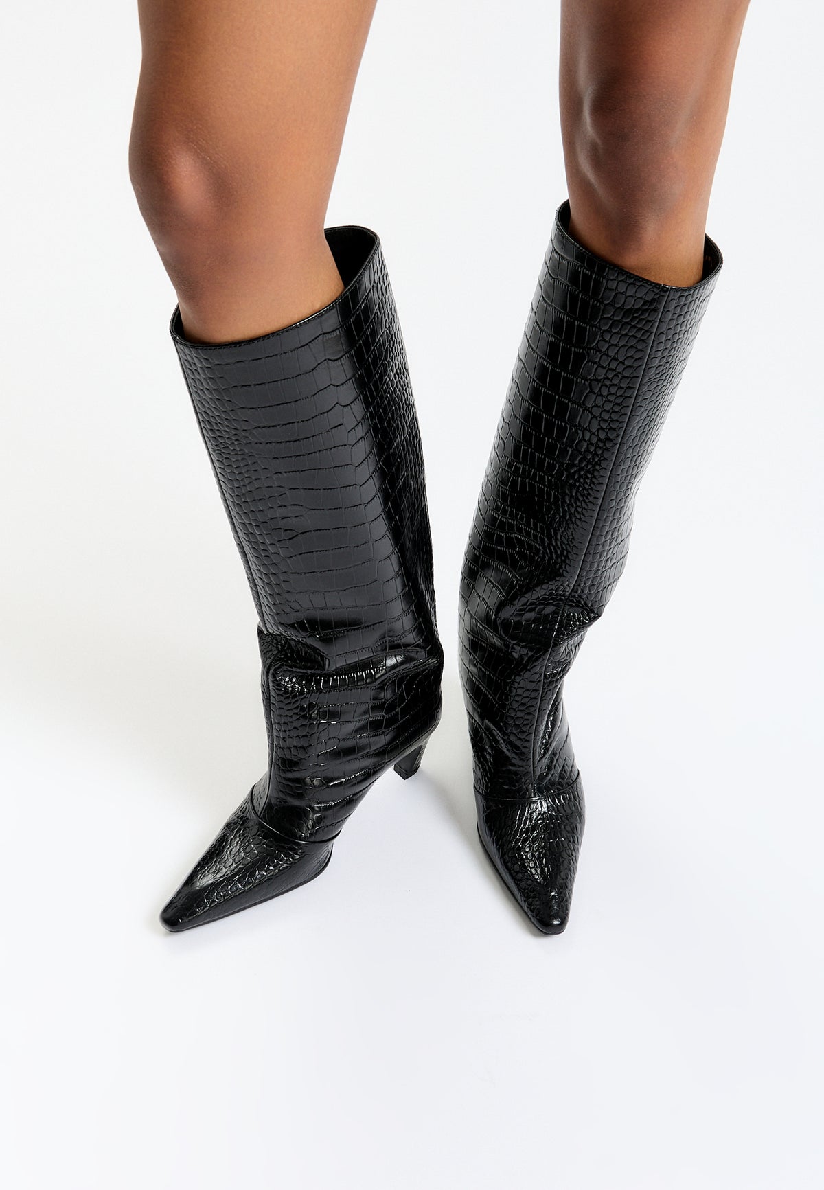 Croc Queen Knee Boots