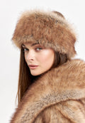 Faux Fur Headband - Brown
