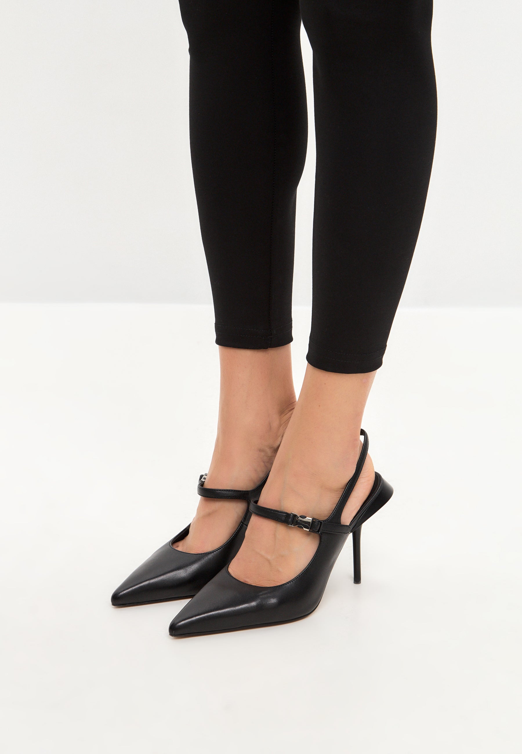 Pointed-Toe Slingback Heels