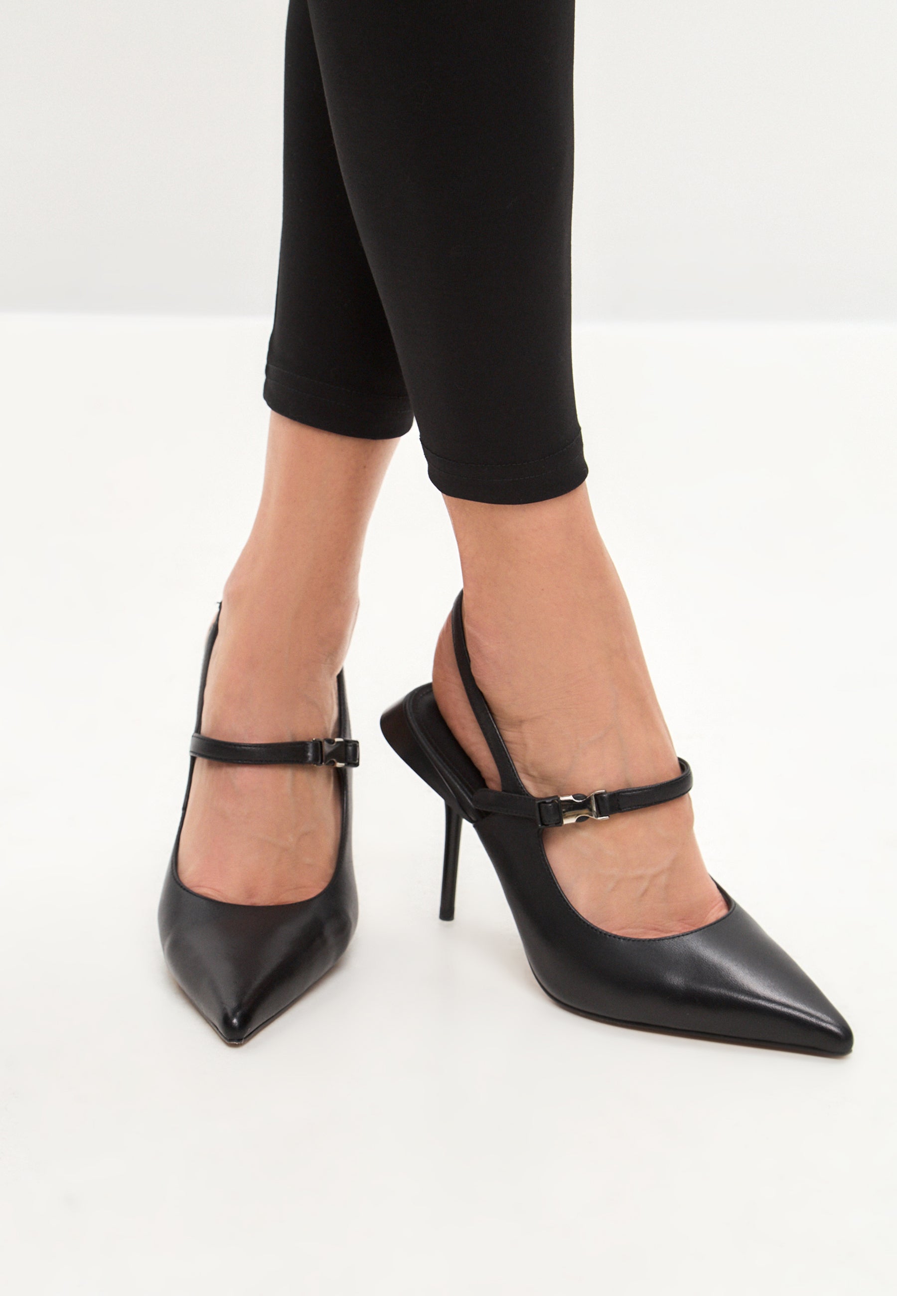 Pointed-Toe Slingback Heels