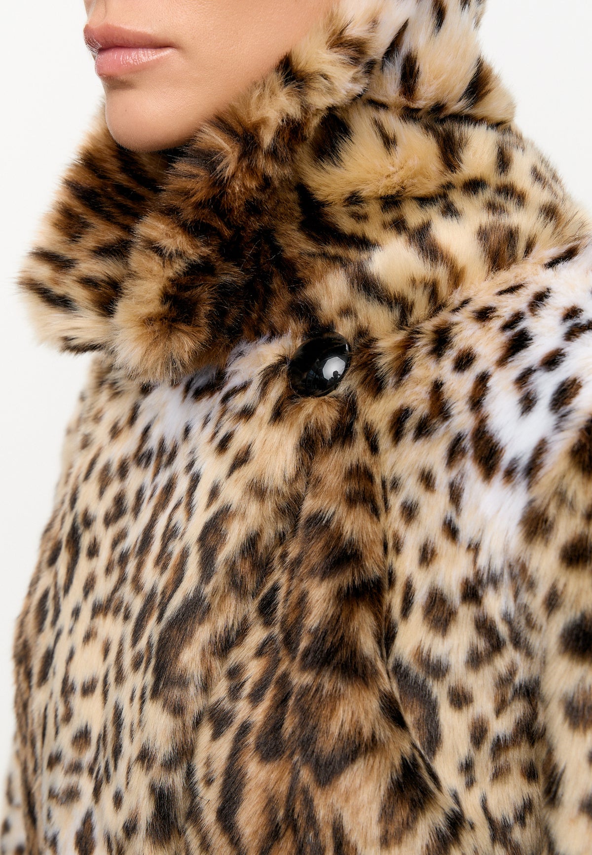 Cappotto maxi in pelliccia sintetica – Leopardo