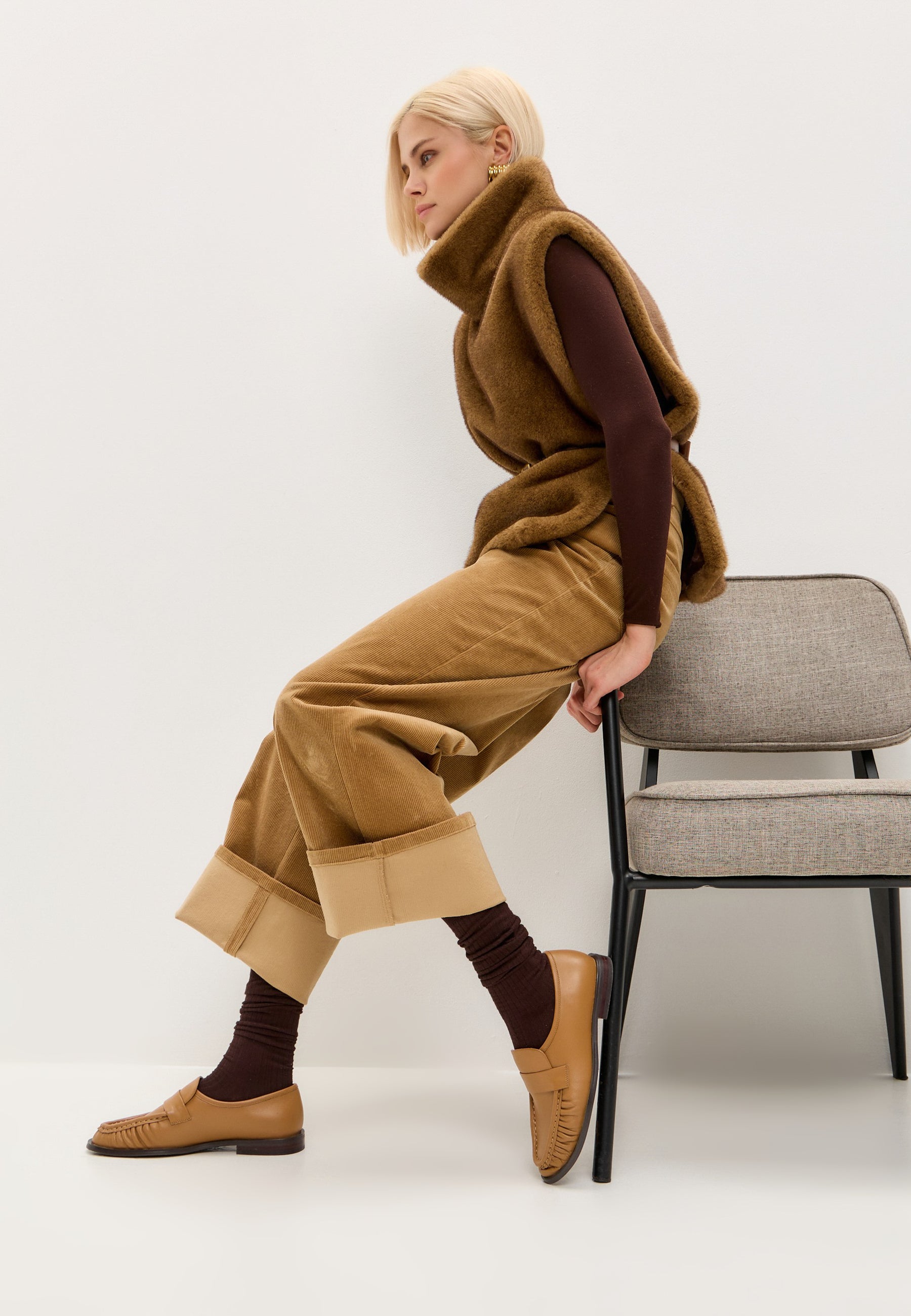 Leather Loafers Isabel - Beige