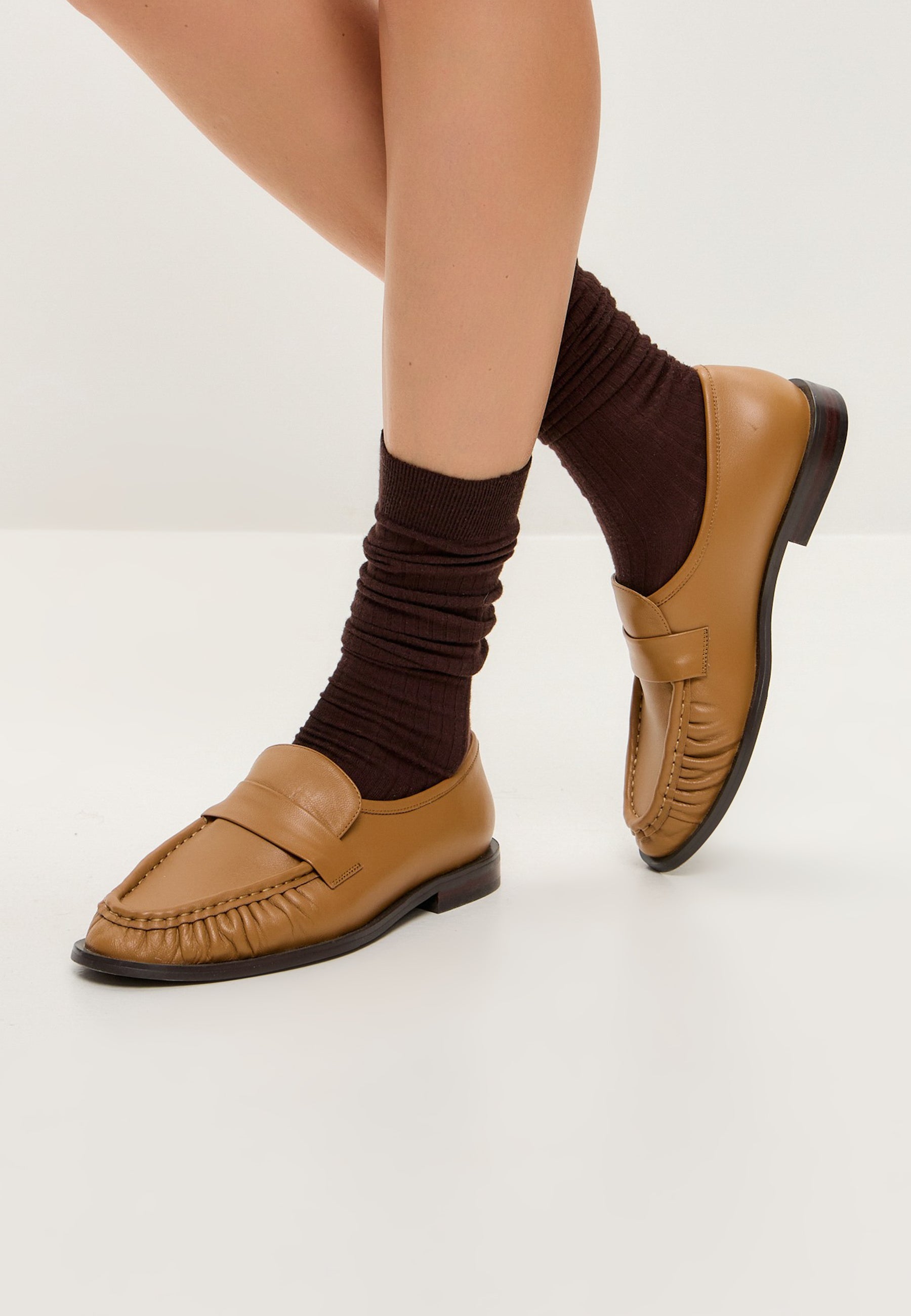 Leather Loafers Isabel - Beige
