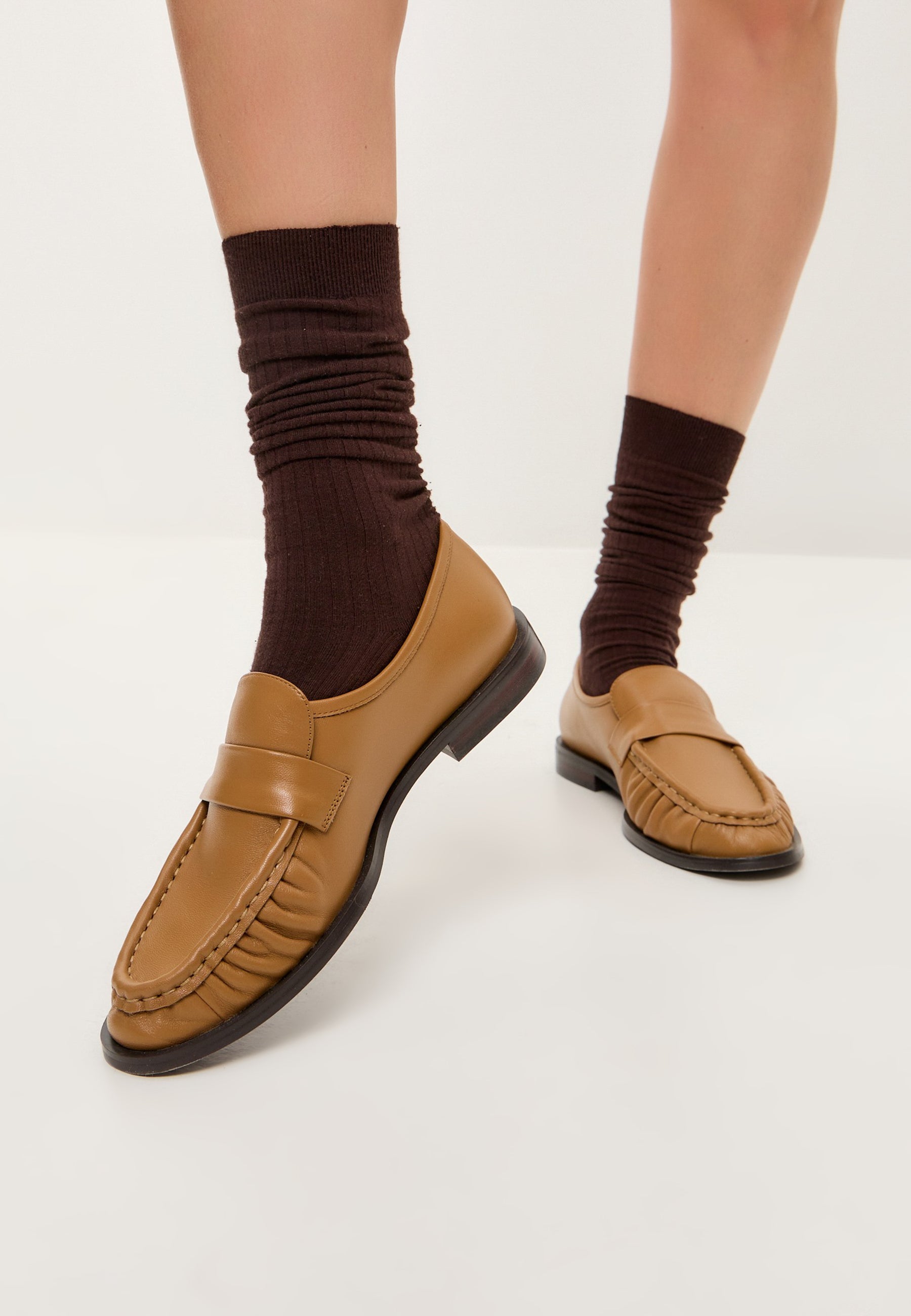 Leather Loafers Isabel - Beige