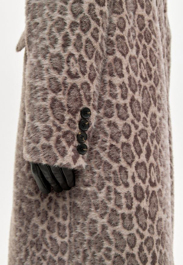 Abrigo largo de piel sintética Bianca - Leopardo