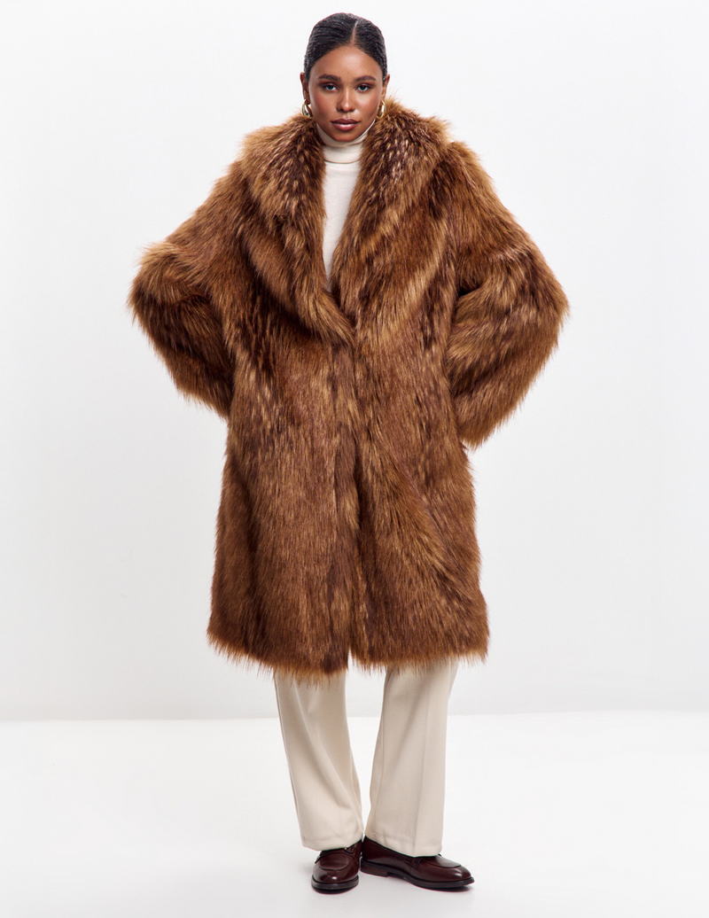 FAUX FUR LONG COAT