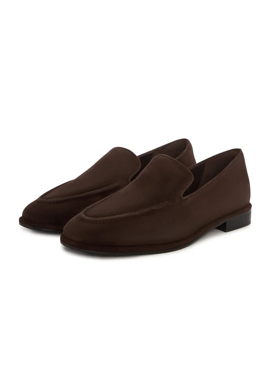Velvet Classic Loafers - Brown
