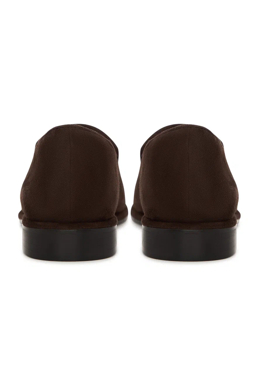 Velvet Classic Loafers - Brown
