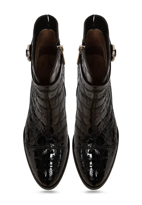 Midnight Croc Block Boots