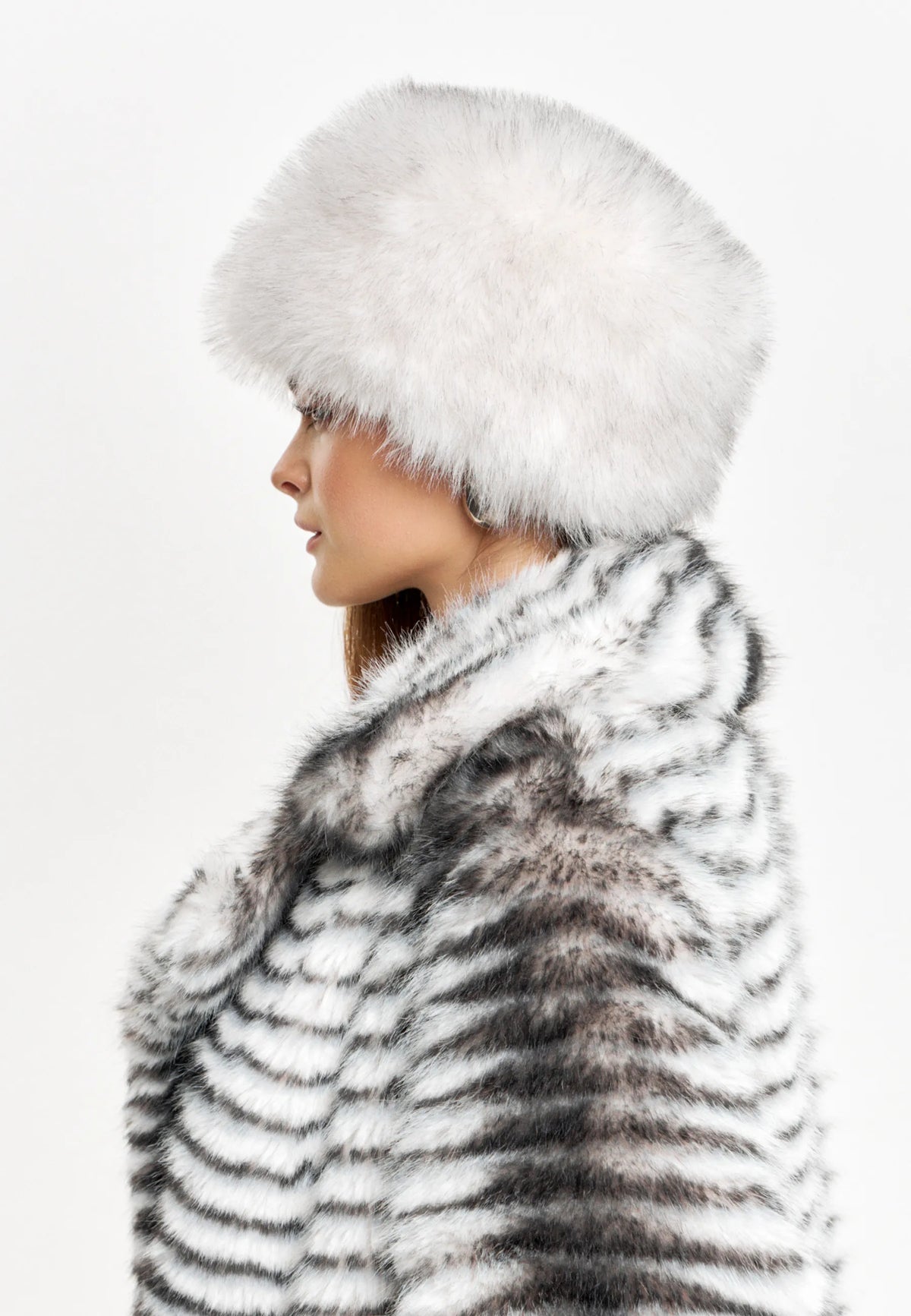 Faux Fur Hat – White