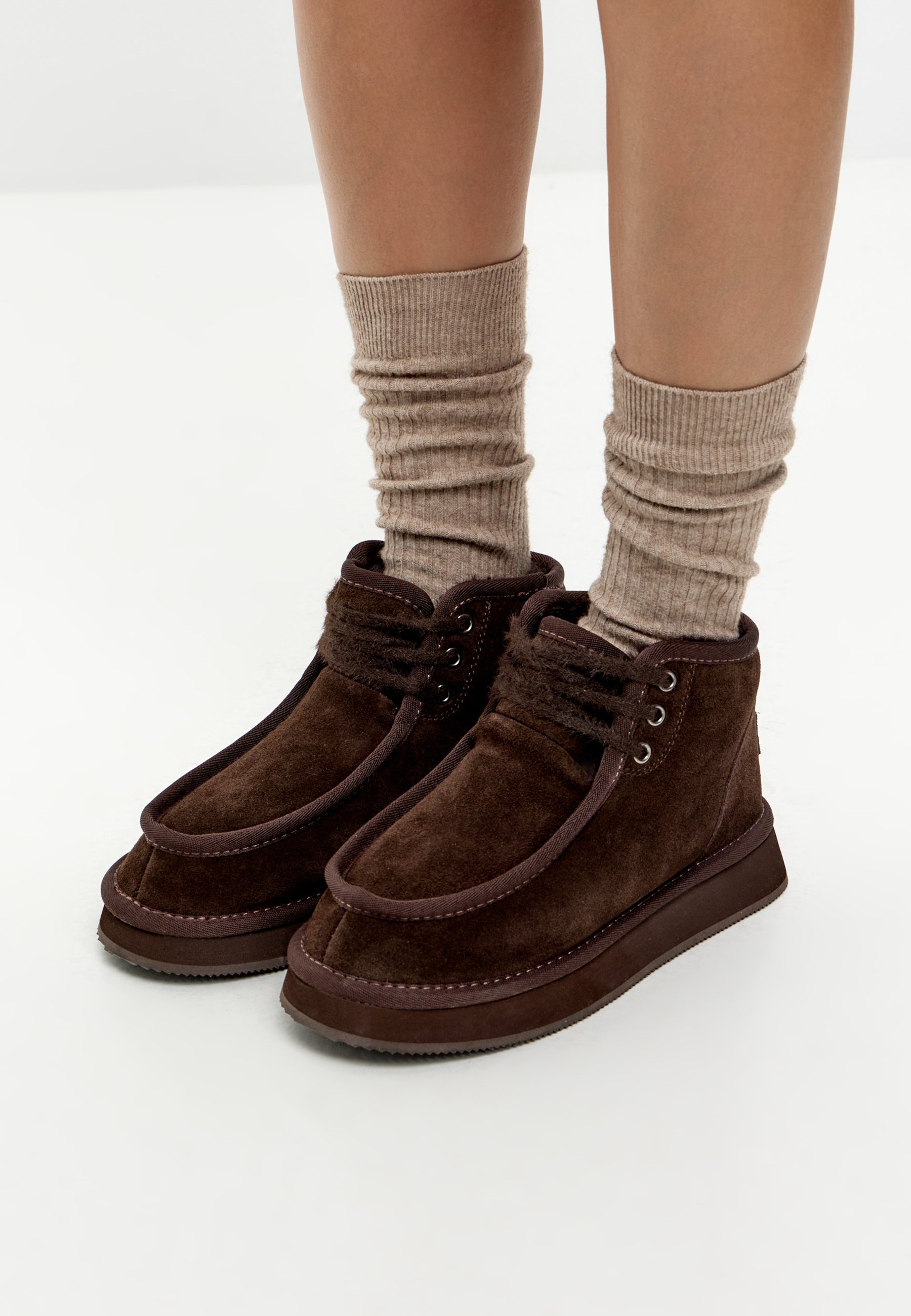 Cozy Trek ankelboots – Mörkbrun