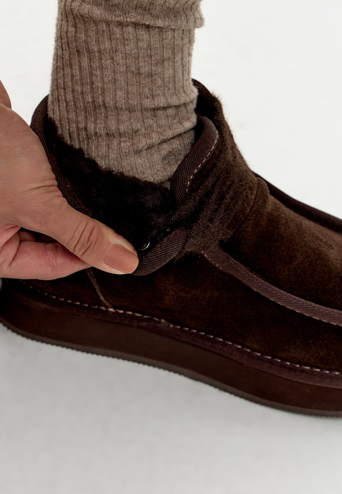 Bottines Cozy Trek – Marron foncé