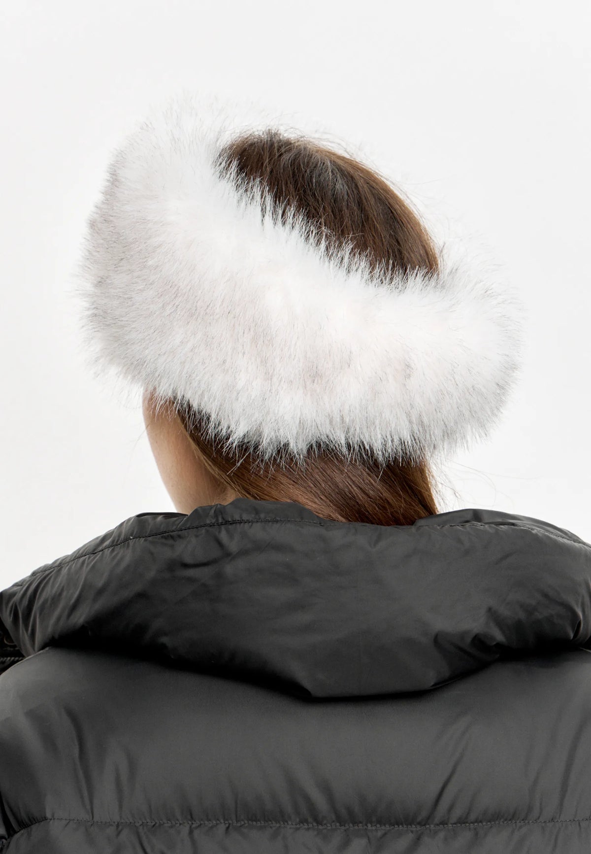 Faux Fur Headband - White