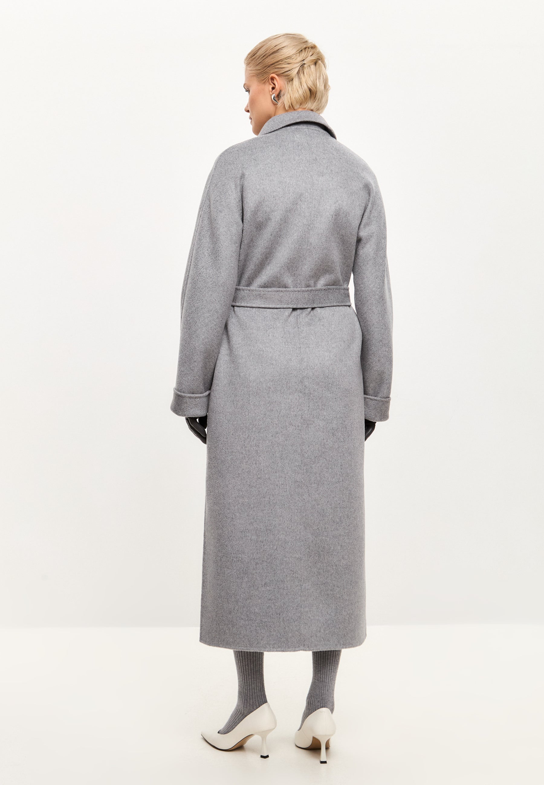 Classic Luxe Long Coat Rosie - Gray