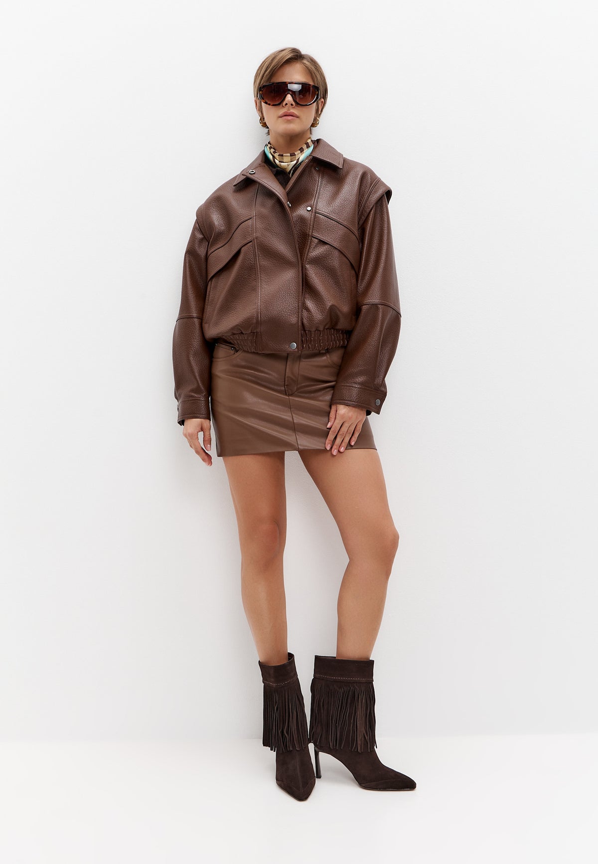 Bottines à franges en daim SFAB – Marron foncé