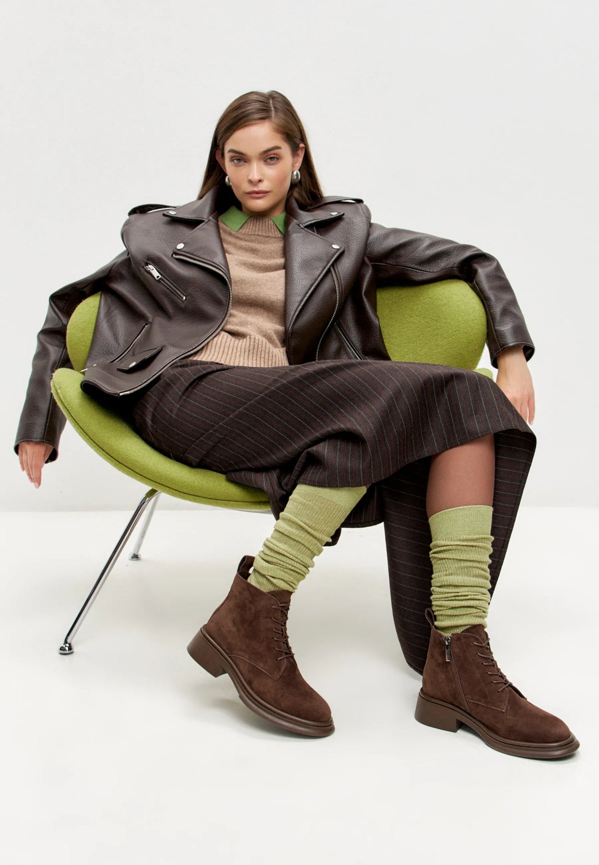 Refined Utility Lace-Up - Brown