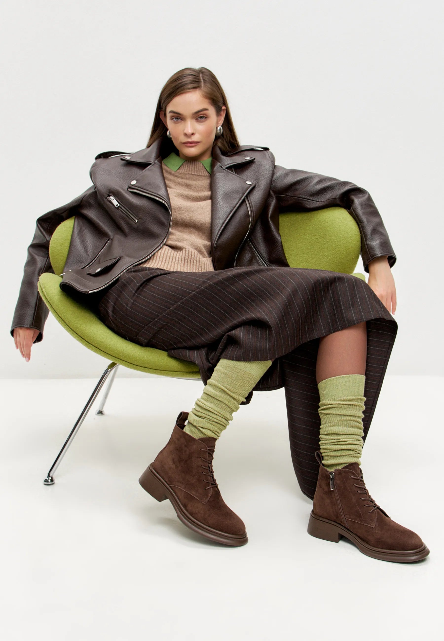Refined Utility Lace-Up - Brown