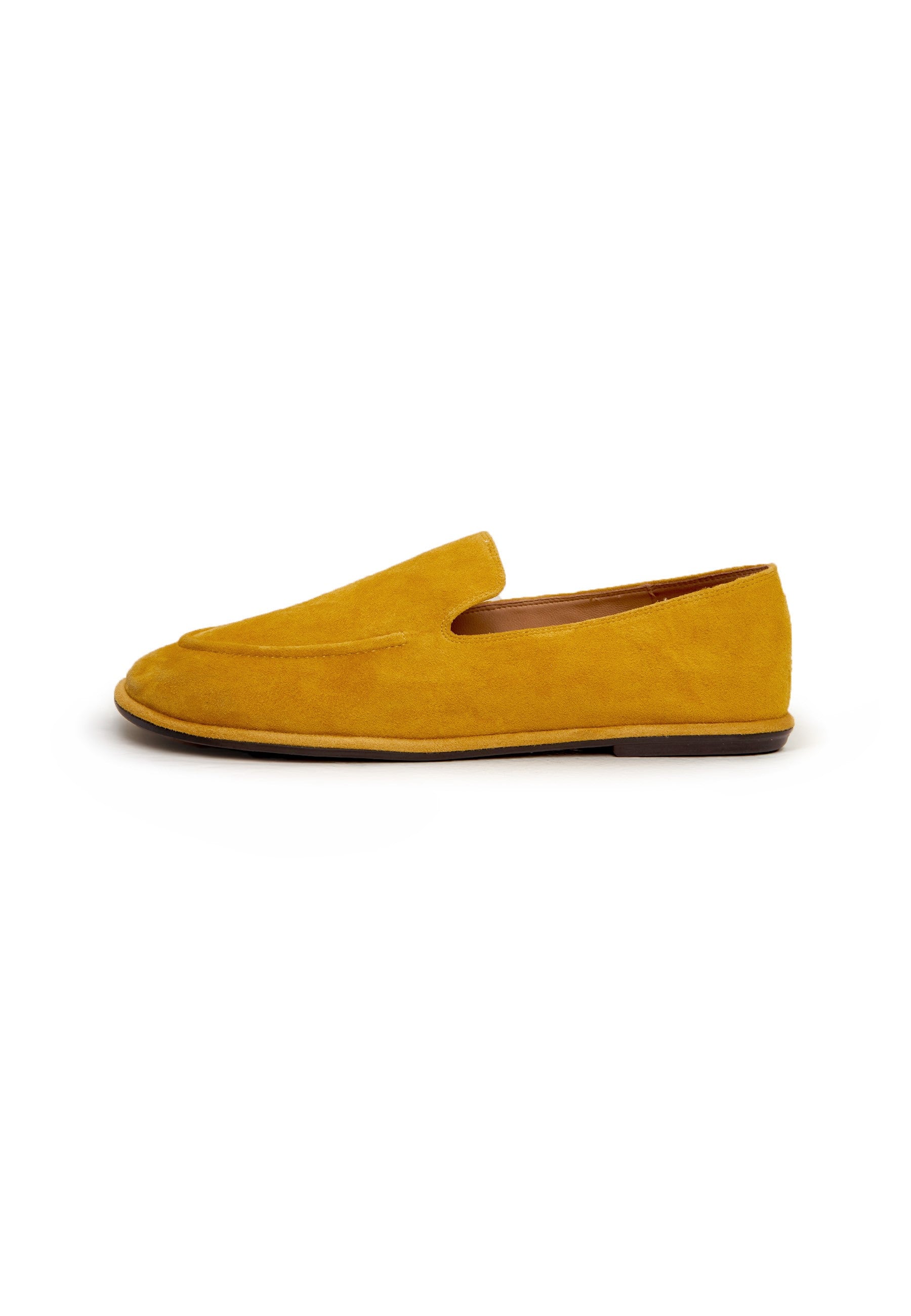 Soft Step Suede Leather Loafers – Yellow