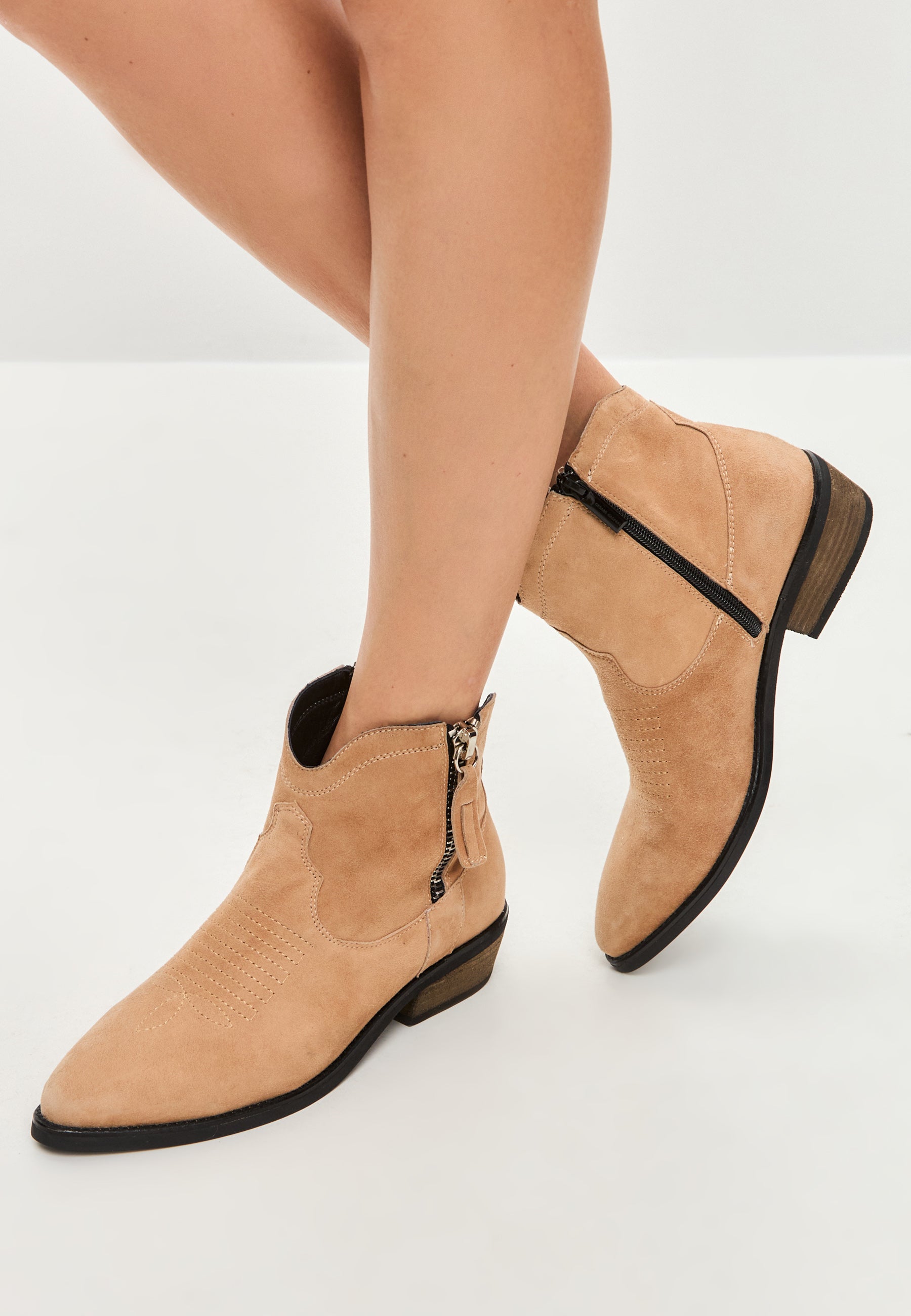 Leather Cowboy Boots Vicky - Brown