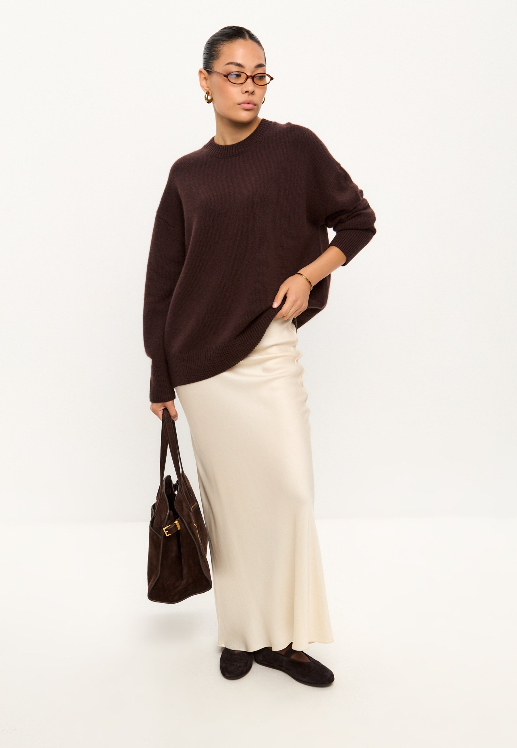 Classic Crew Neck Sweater Mulan - Brown