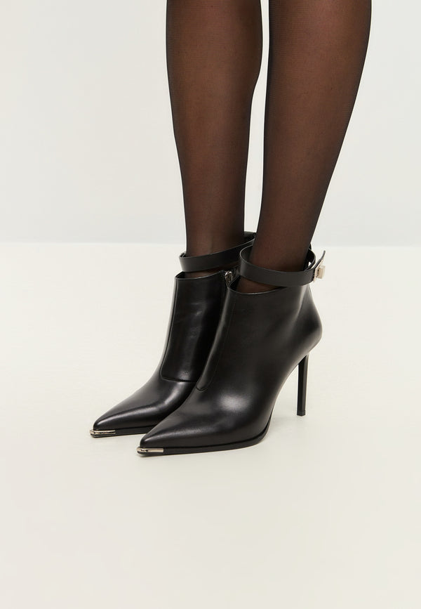 Midnight Charm Stiletto Boots - Black