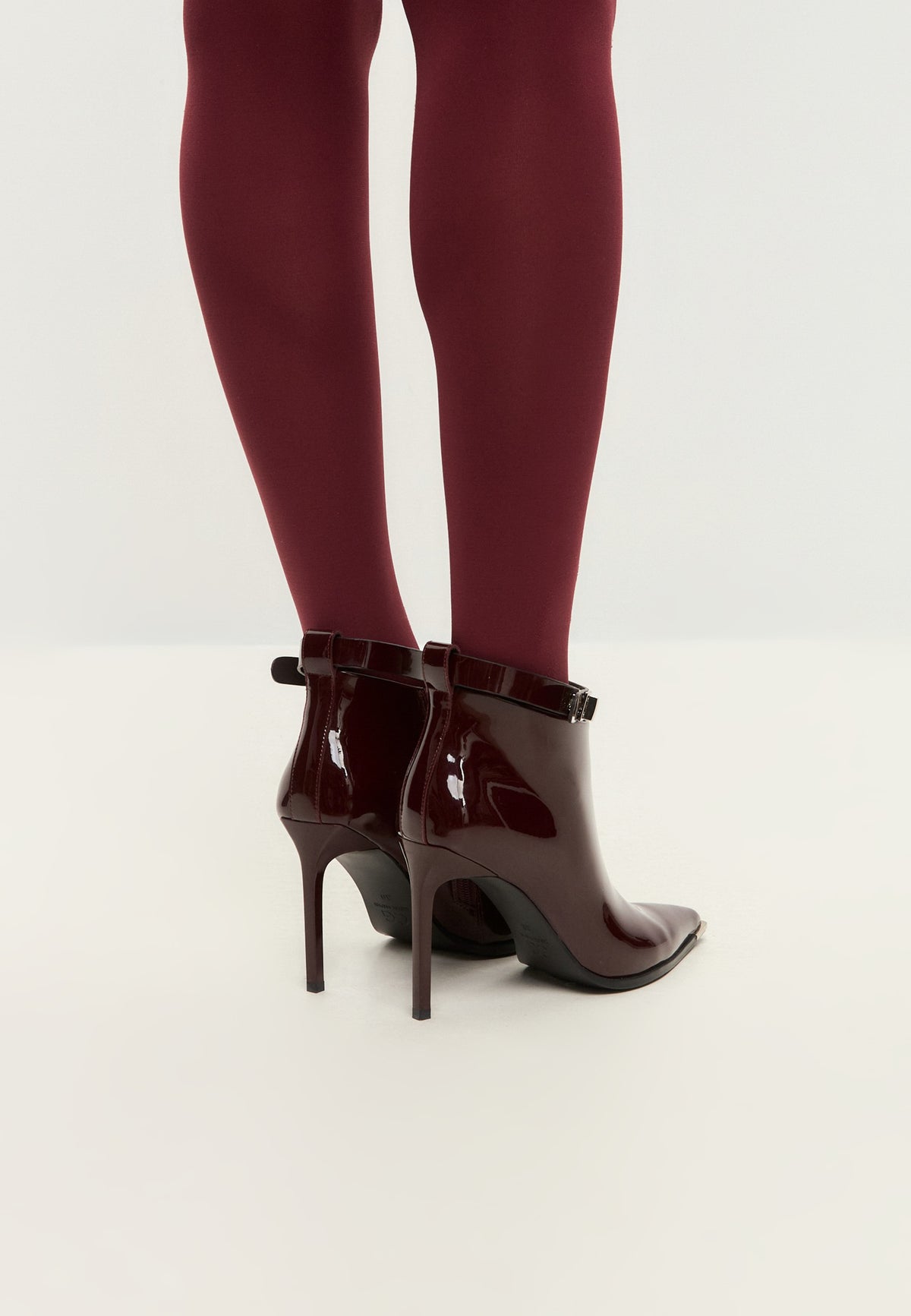 Midnight Charm Stiletto Boots - Bordeaux