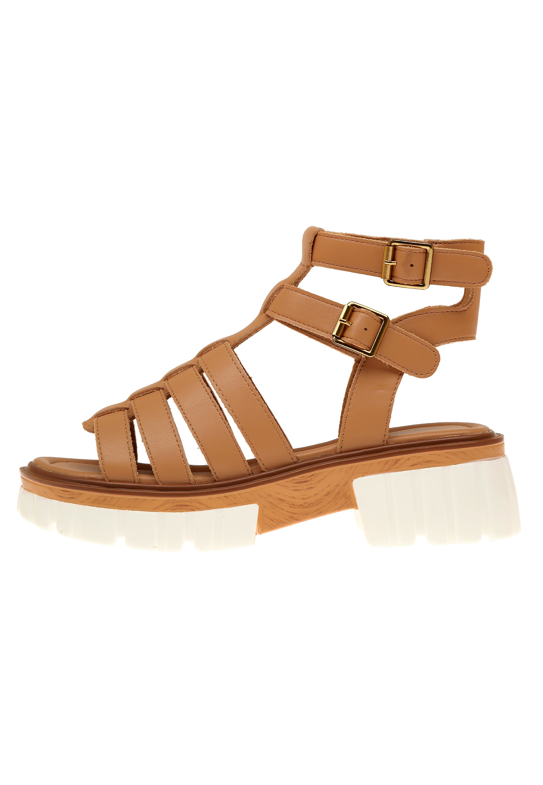 Chunky Platform Gladiator Sandals Octavia - Beige