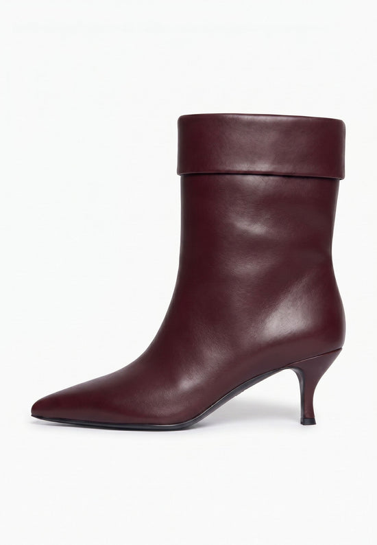 Ankelstøvler med stiletthæl – Bordeaux