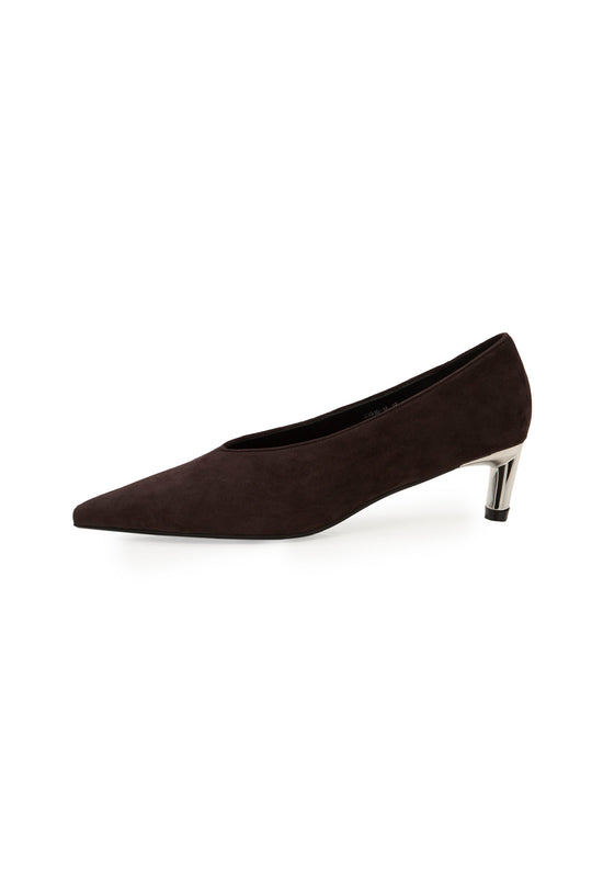 Suede Pumps – Brown