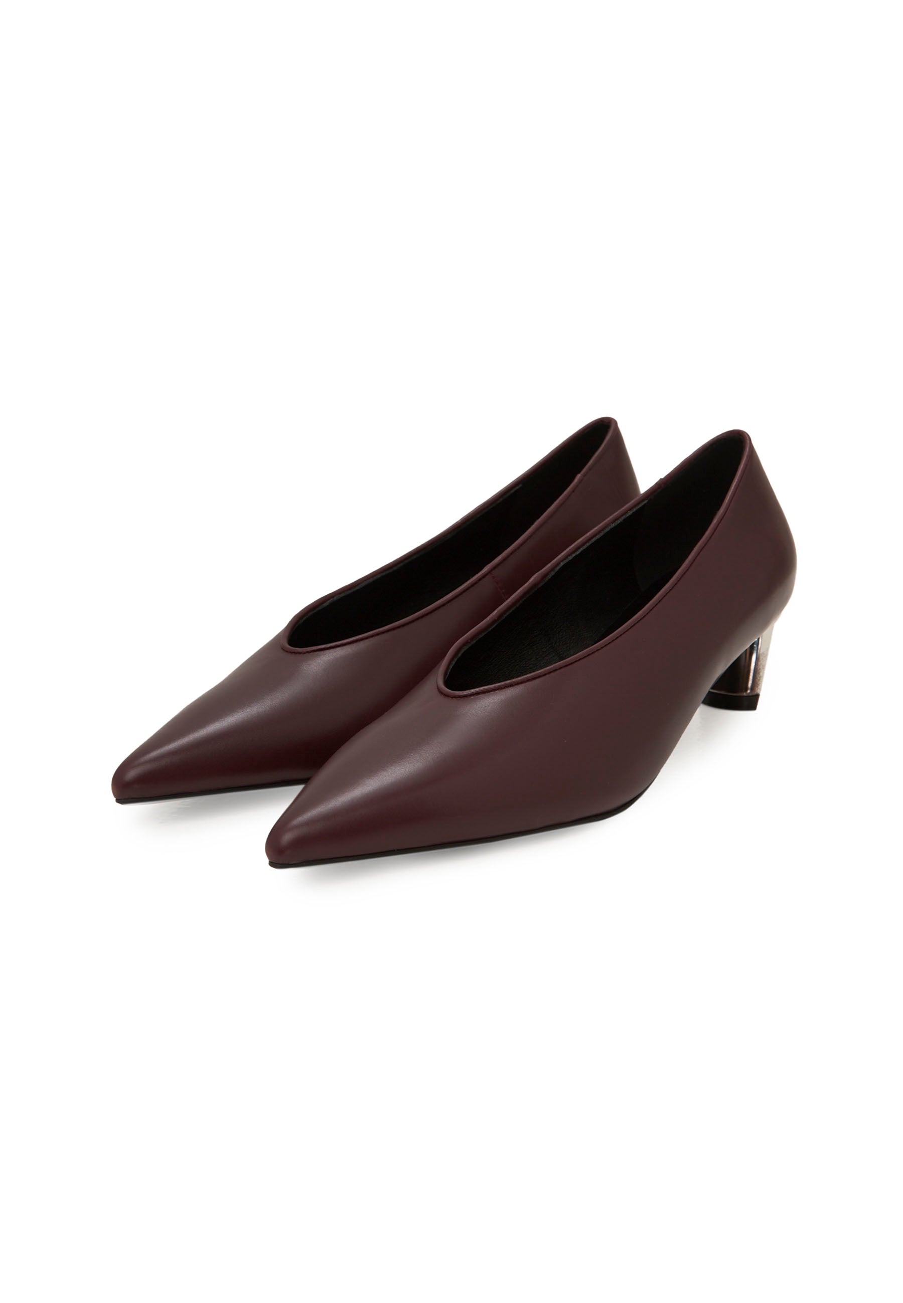 Leather Pumps – Burgundy