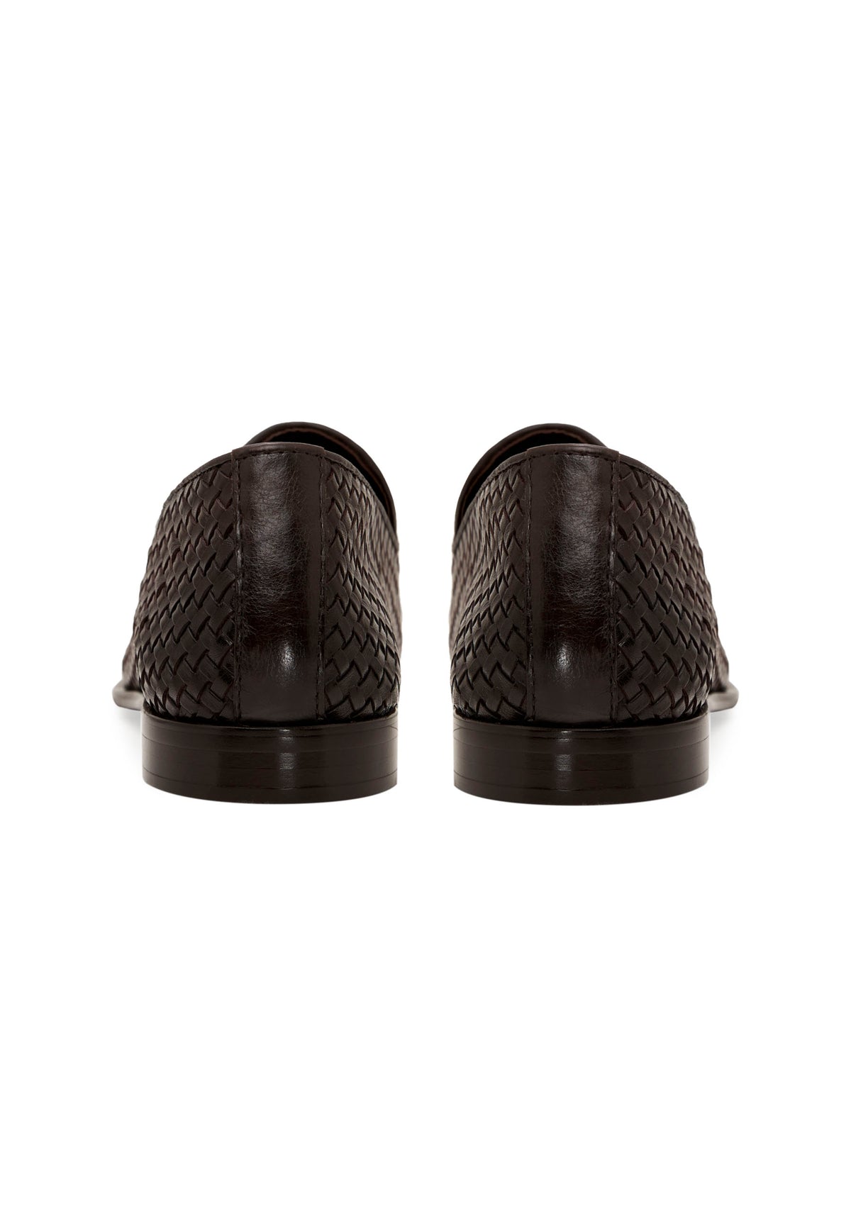 Woven Slip-On Loafers – Brown