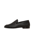 Woven Slip-On Loafers – Black