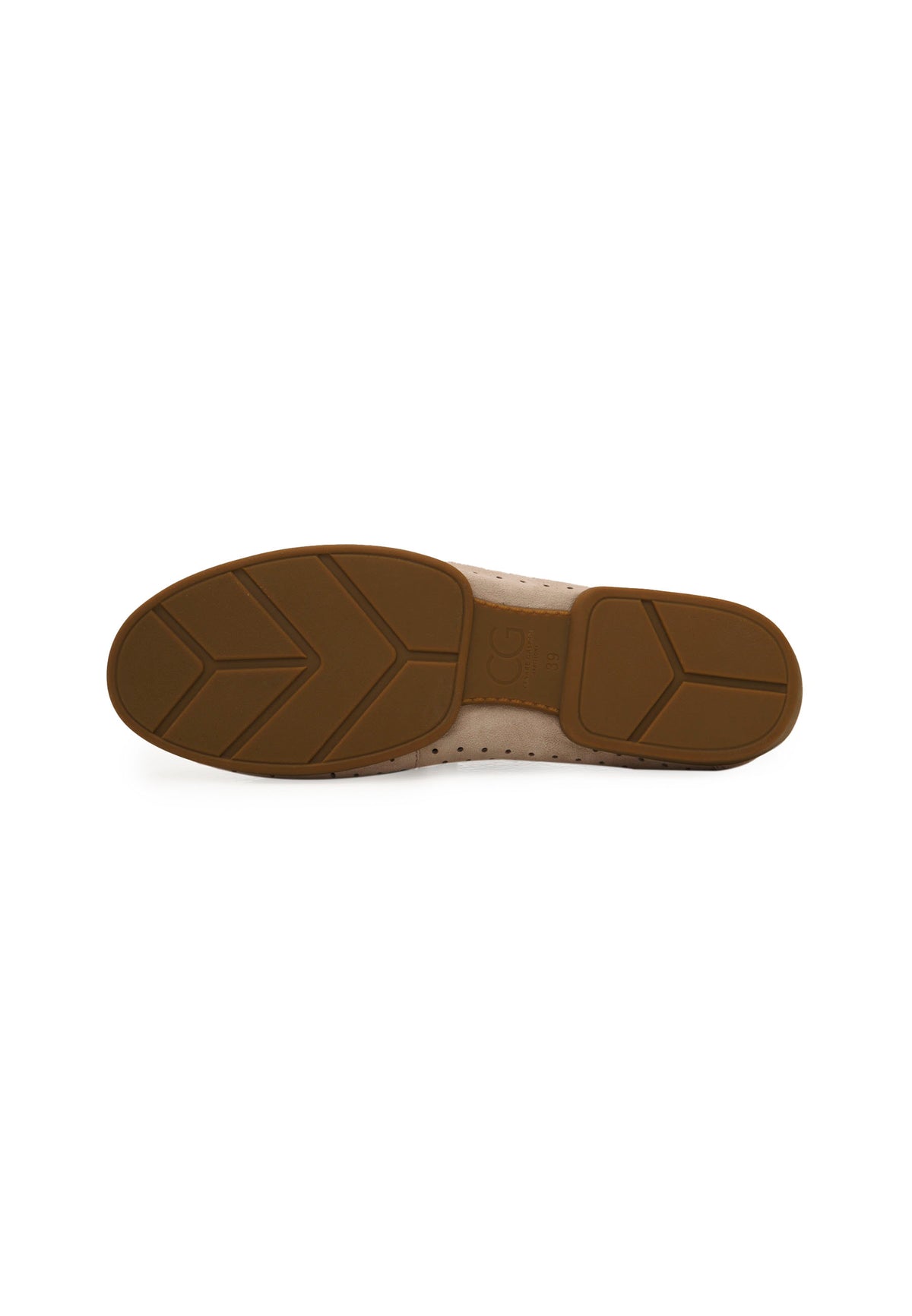 Perforated Suede Drive Loafers – Beige