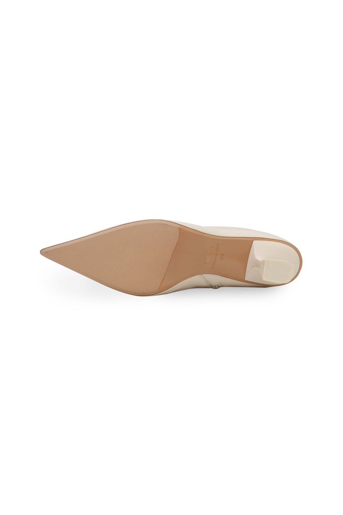 Spitze Ankle Boots aus Leder – Weiß
