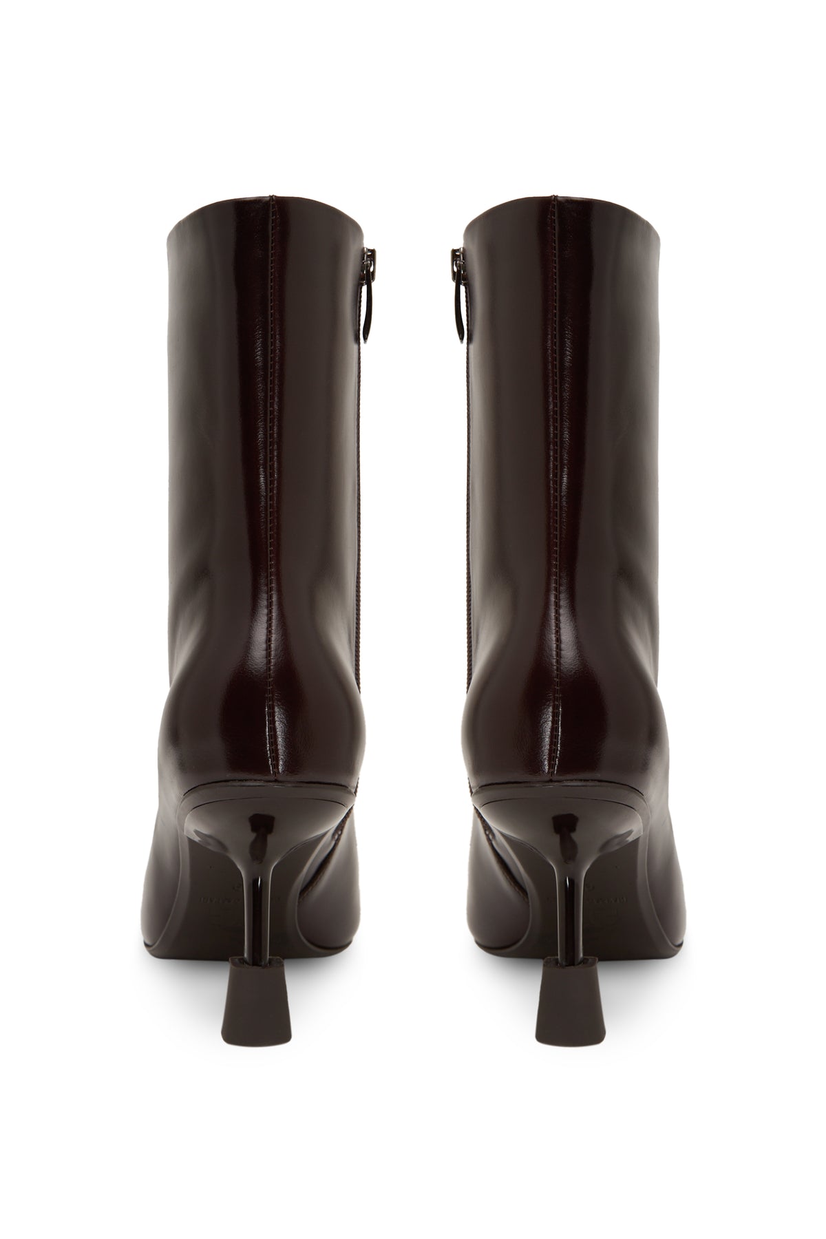 Stiefeletten aus Leder mit spitzer Kappe – Braun
