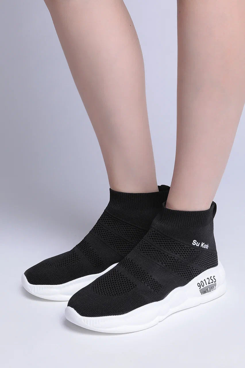 Knit Sock Sneakers - Black