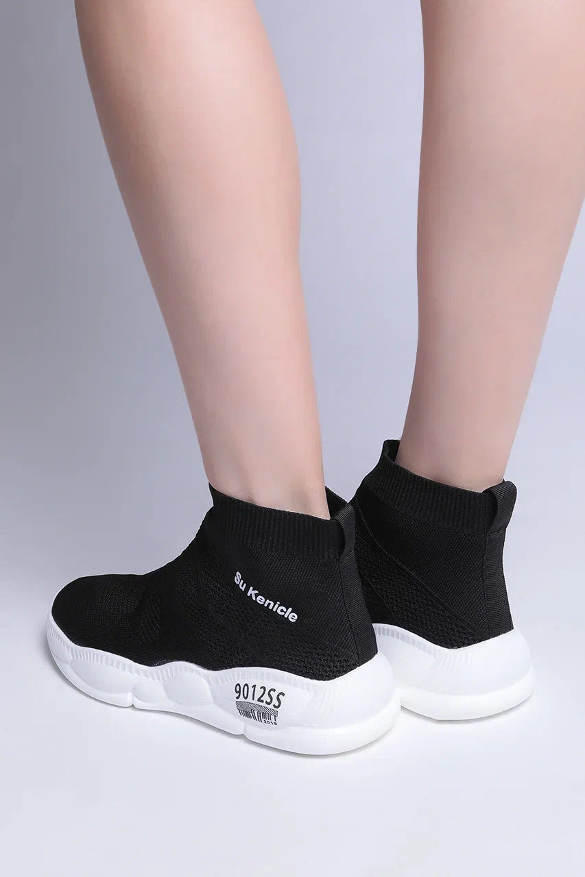 Knit Sock Sneakers - Black