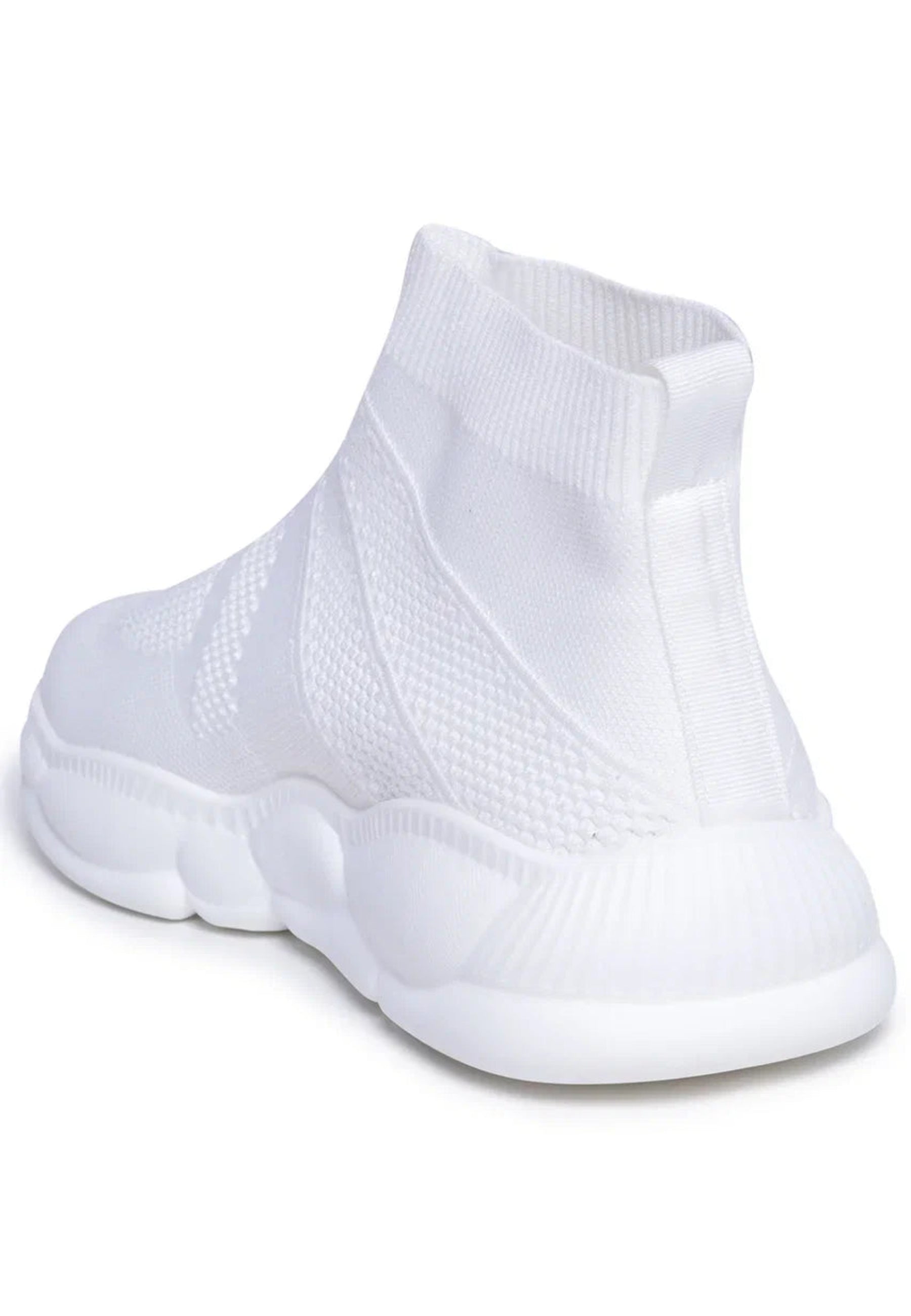 Knit Sock Sneakers - White