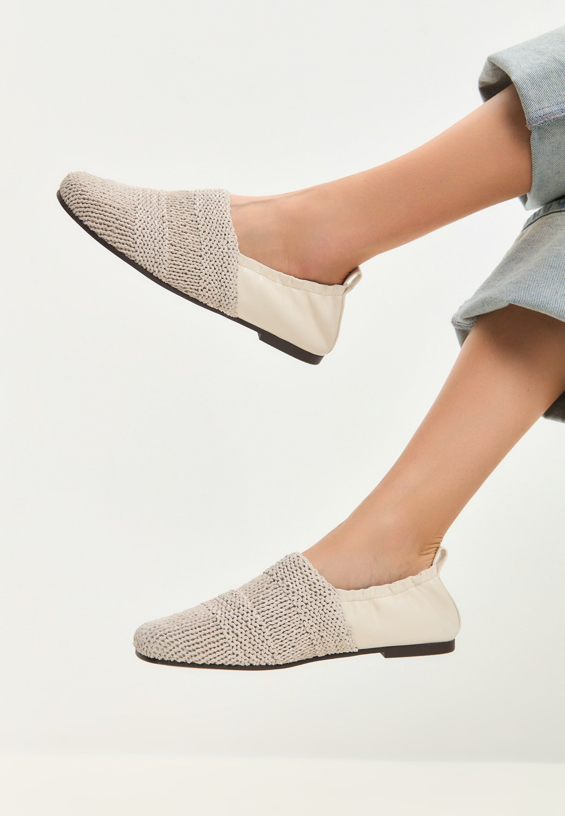 Knitted Slip-On Ballerinas