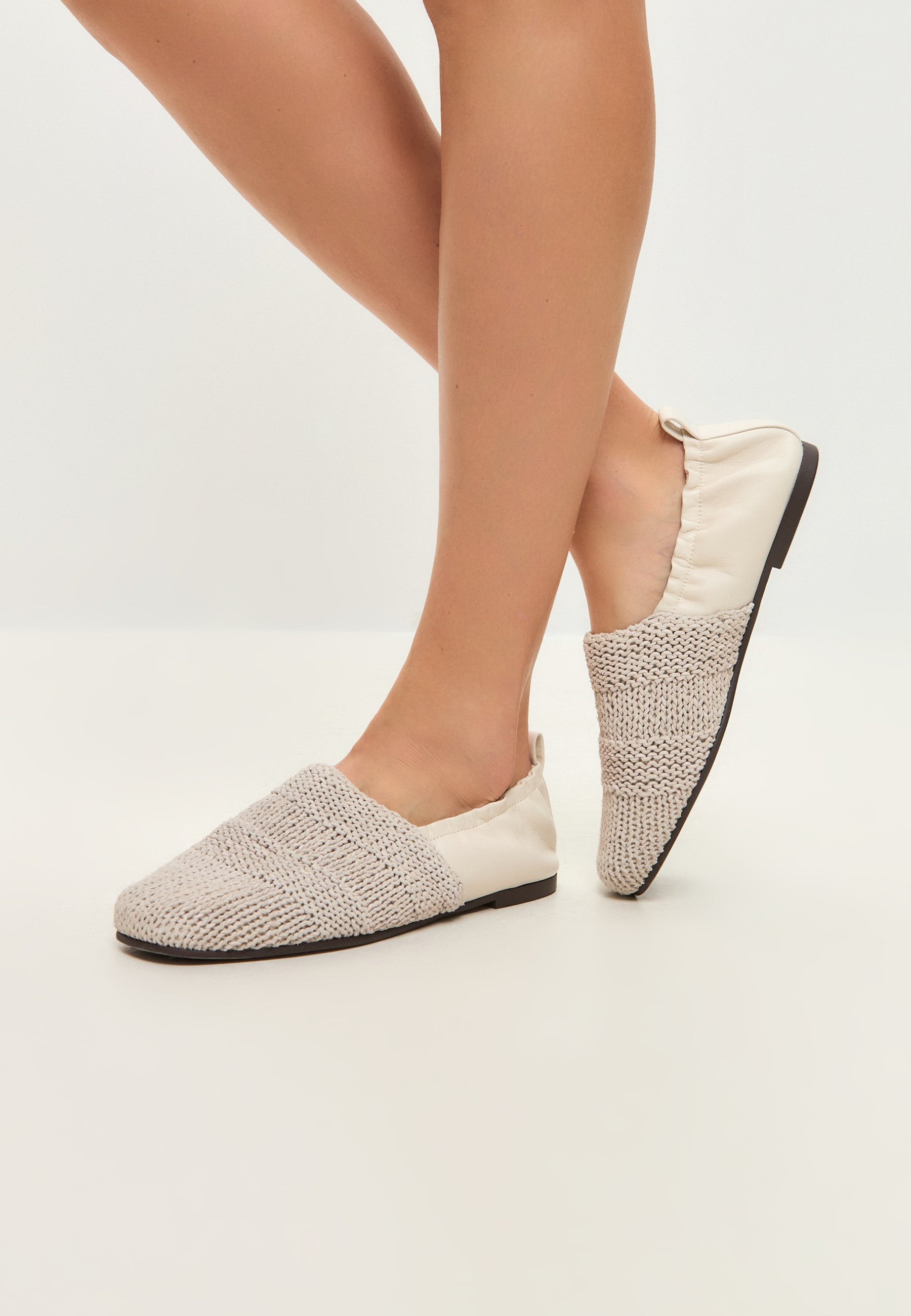 Knitted Slip-On Ballerinas