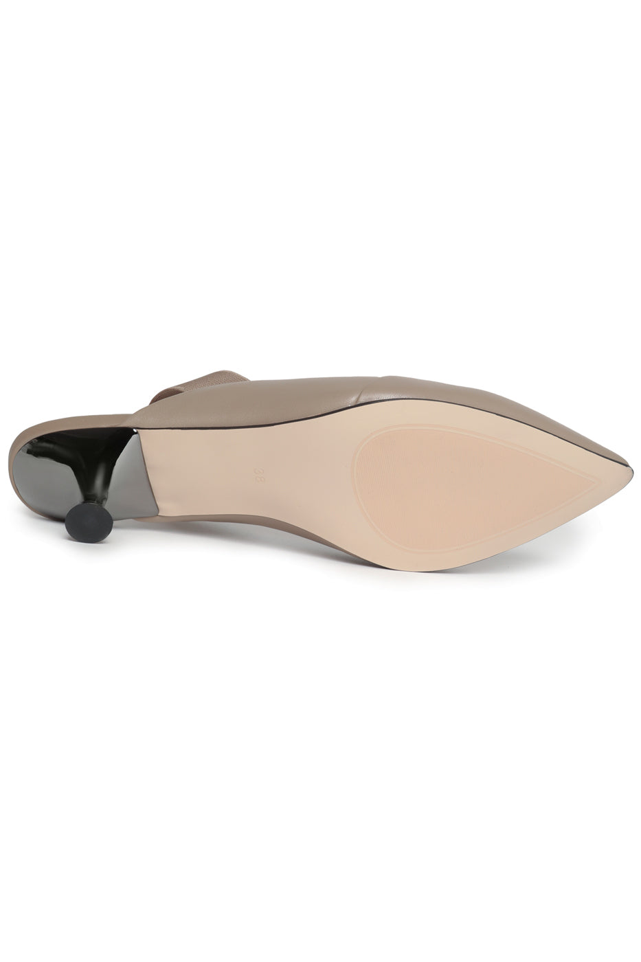 Slingback pumps i læder – Beige