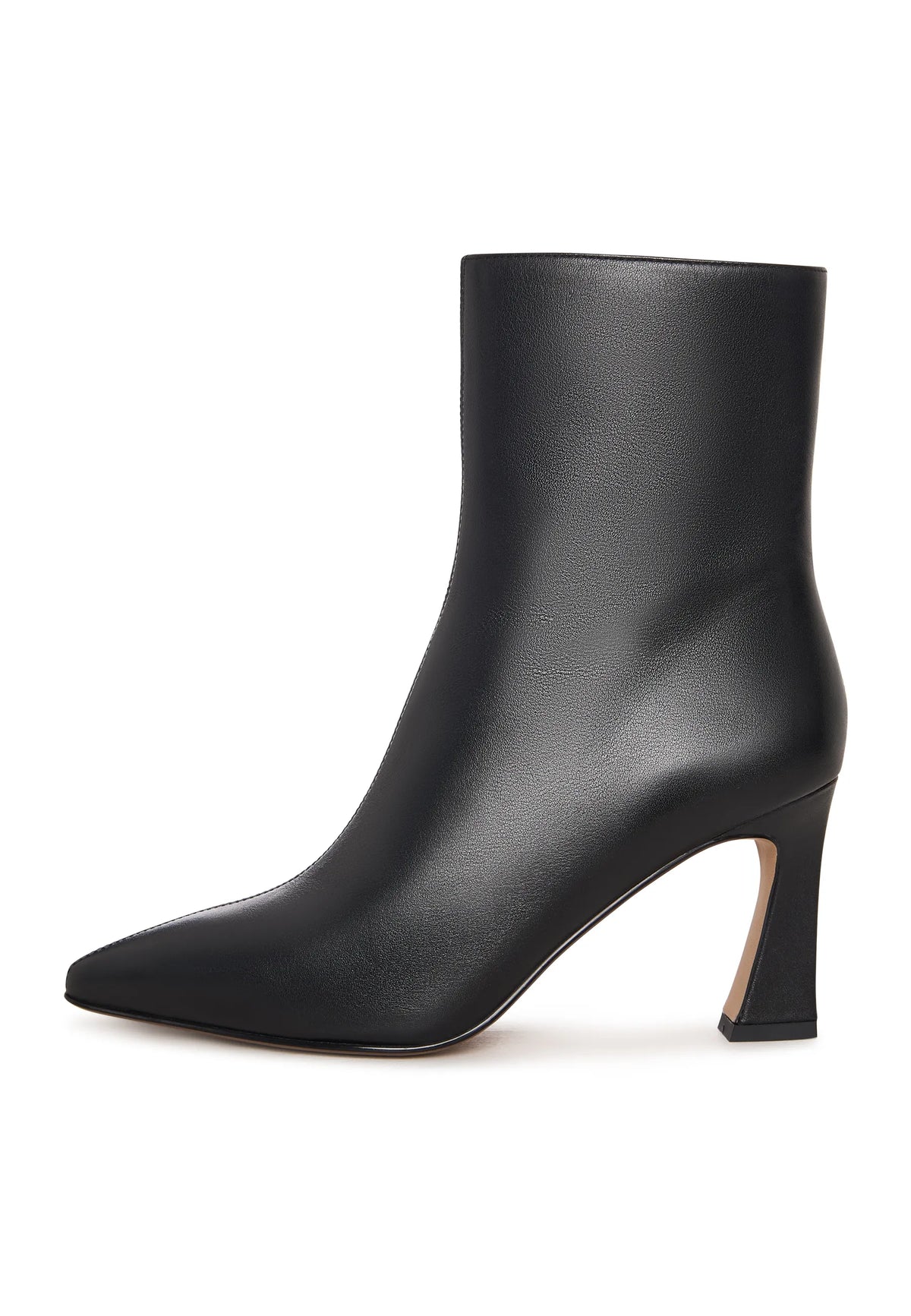Sculpted Sleek-Heel Ankle Boot - Black