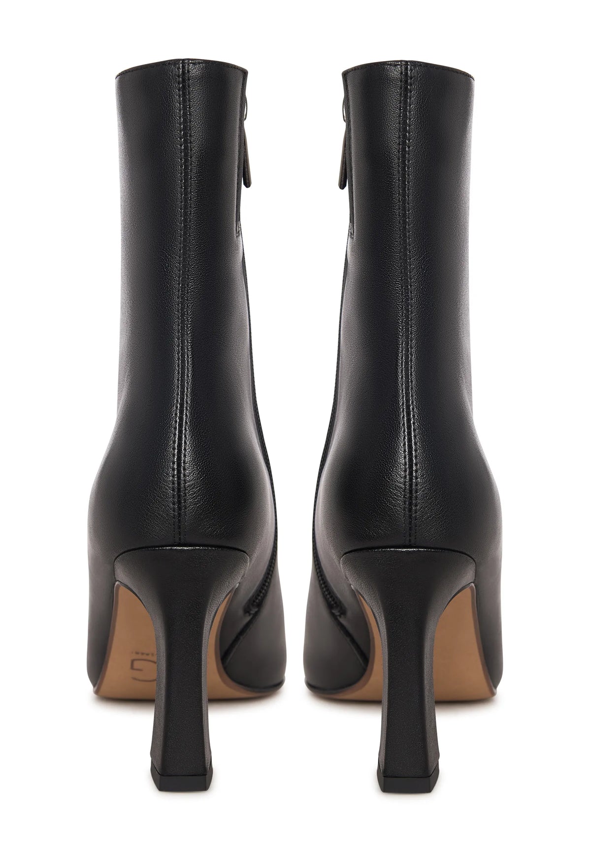 Sculpted Sleek-Heel Ankle Boot - Black