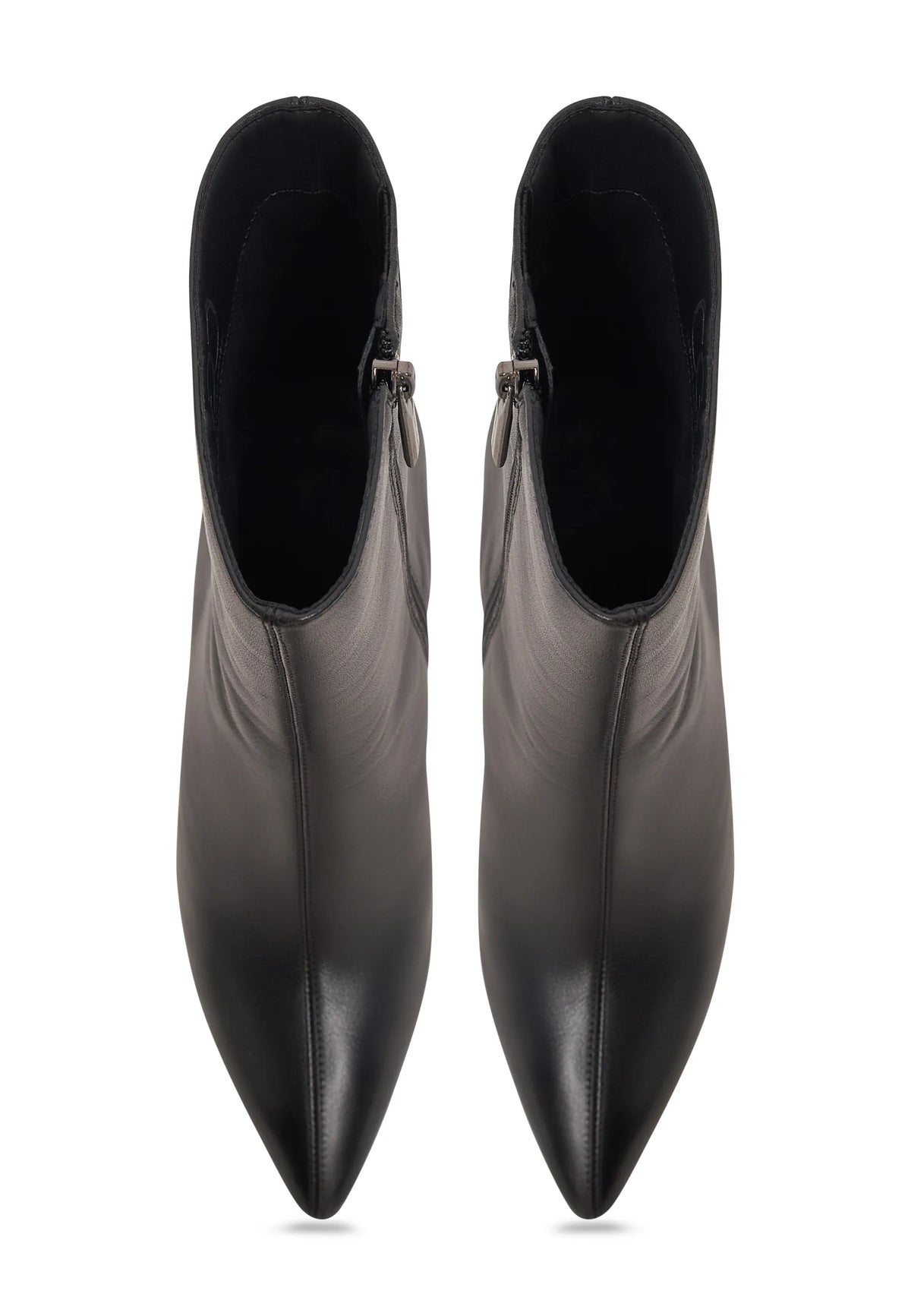 Sculpted Sleek-Heel Ankle Boot - Black