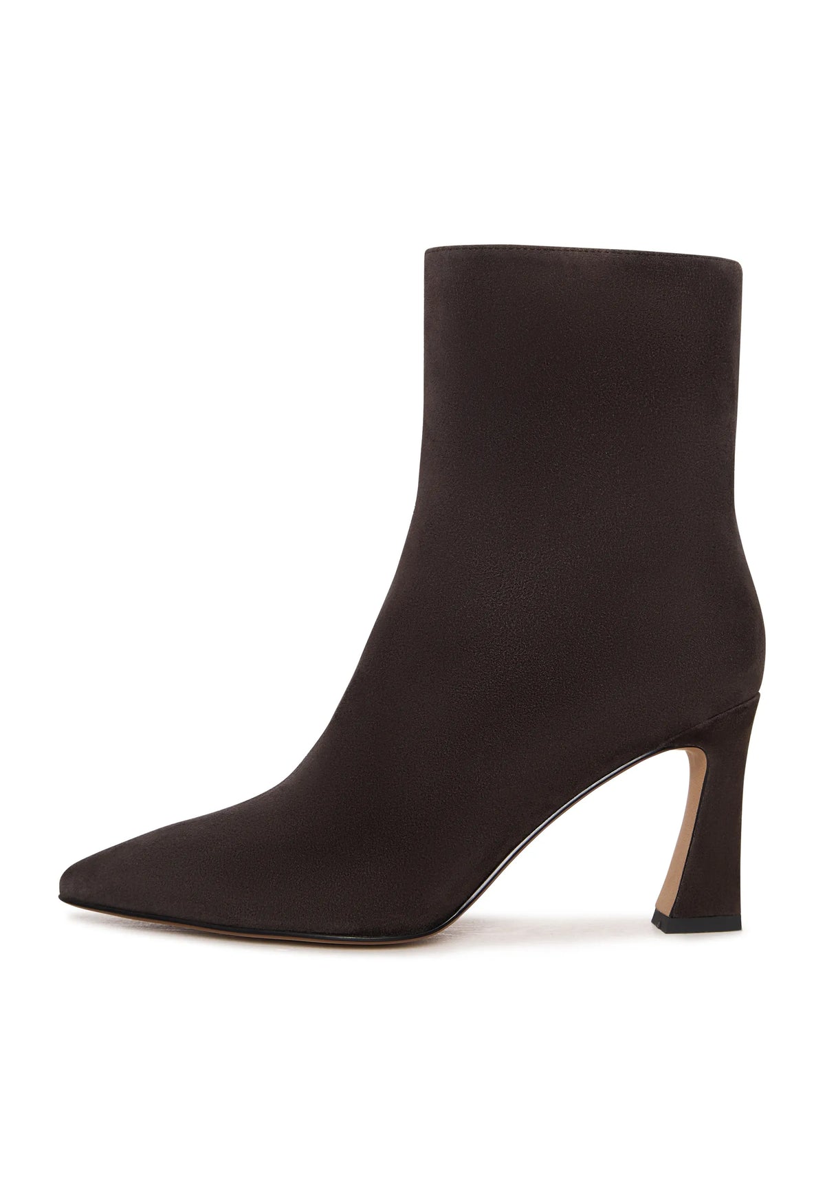 Sculpted Sleek-Heel Ankle Boot - Brown