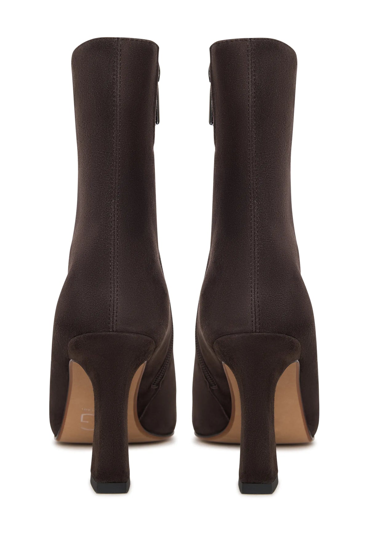 Sculpted Sleek-Heel Ankle Boot - Brown